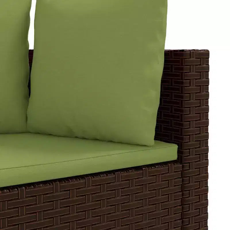 vidaXL Salon de jardin avec coussins Meuble d'extérieur en résine tressée