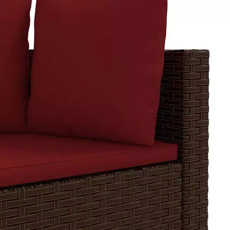 vidaXL Salon de jardin avec coussins Meuble d'extérieur en résine tressée
