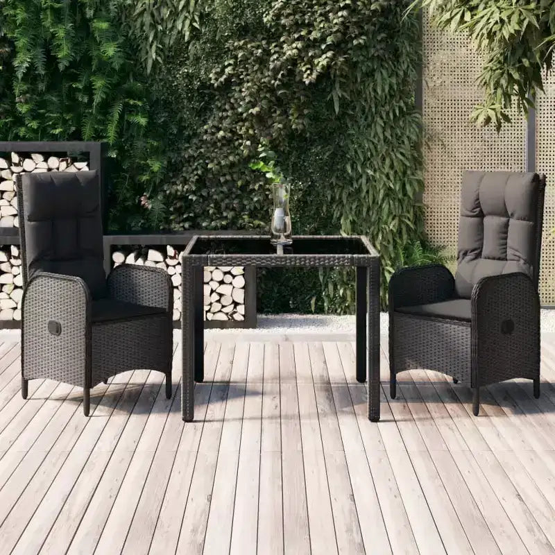 vidaXL Ensemble de Repas de Jardin en Rotin PE Rectangulaire