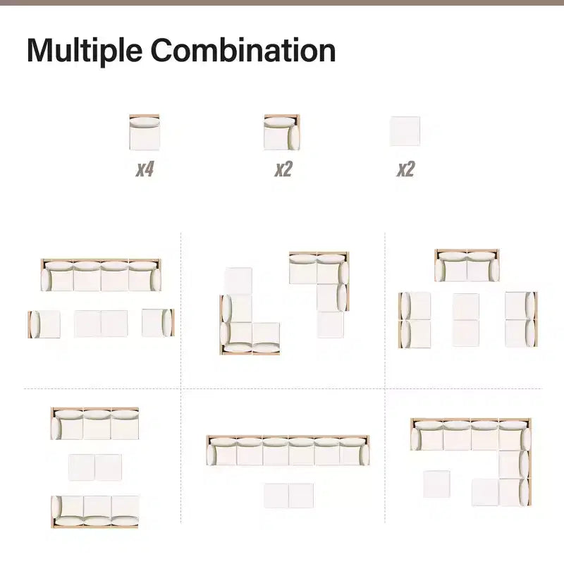 LAUSAINT HOME Ensemble de meubles de patio 8 pièces en osier pour canapé sectionnel, pour jardin et arrière-cour, résistant aux intempéries