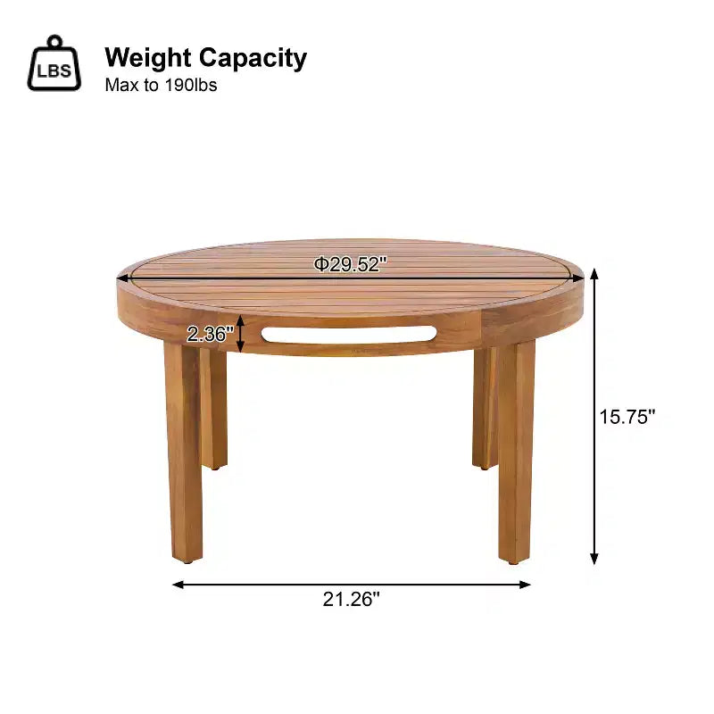Christopher Knight Home Tzuyu Salon de jardin en acacia avec causeuse et table basse en corde tressée