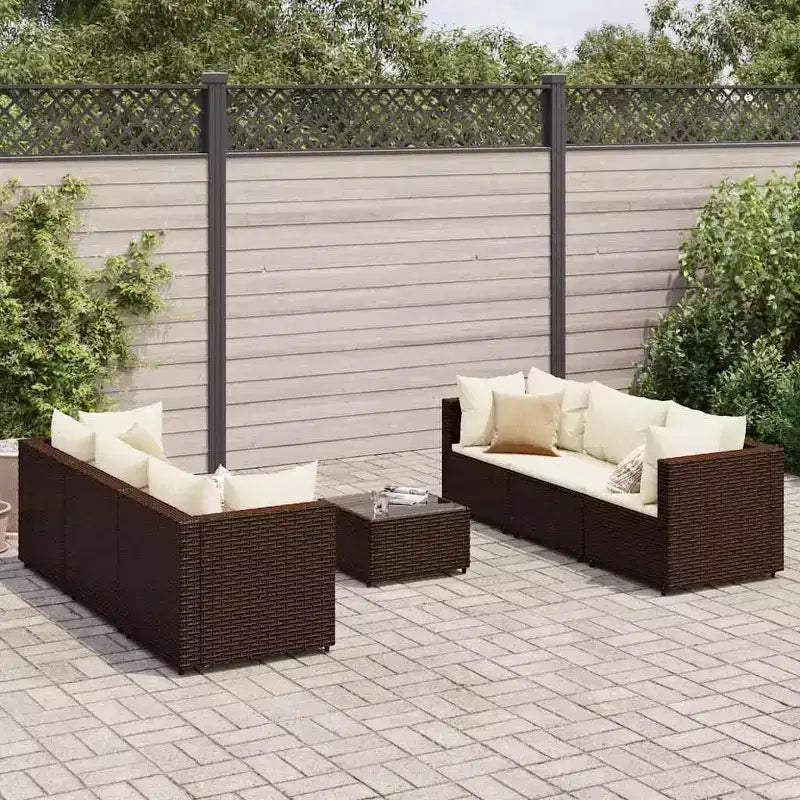vidaXL Ensemble de salon de jardin de 8 pièces