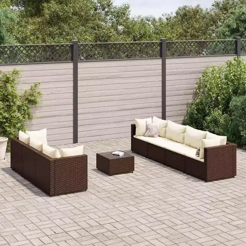 vidaXL Ensemble de salon de jardin de 8 pièces