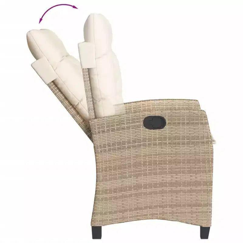 vidaXL Salon de jardin avec coussins - Meubles d'extérieur en résine tressée