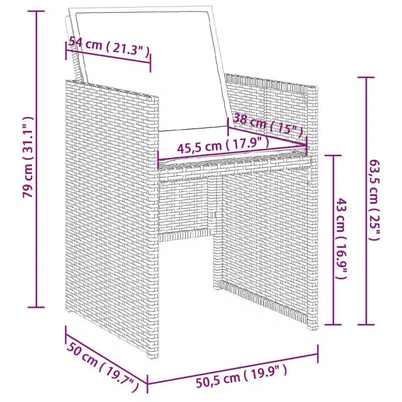 vidaXL Ensemble de salle à manger d'extérieur 10 pièces