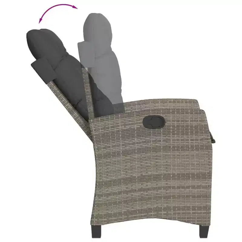 vidaXL Salon de jardin avec coussins en résine tressée