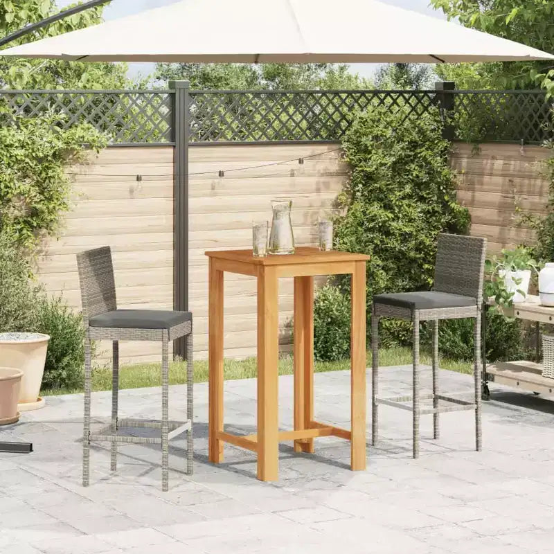 vidaXL Table de bar d'extérieur avec tabourets et options