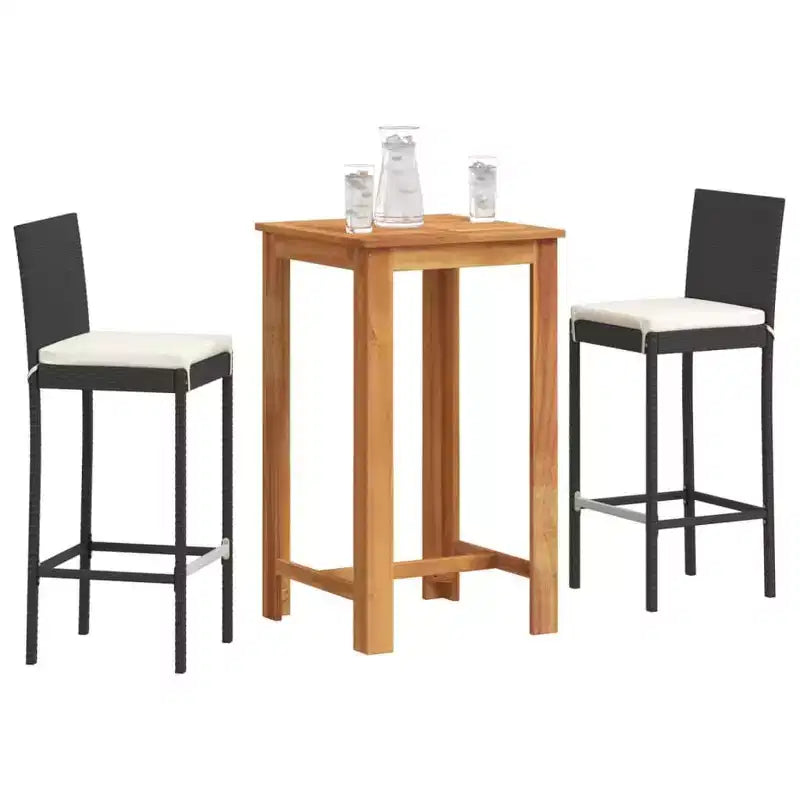 vidaXL Table de bar d'extérieur avec tabourets et options