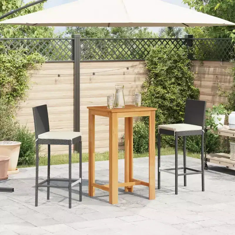 vidaXL Table de bar d'extérieur avec tabourets et options