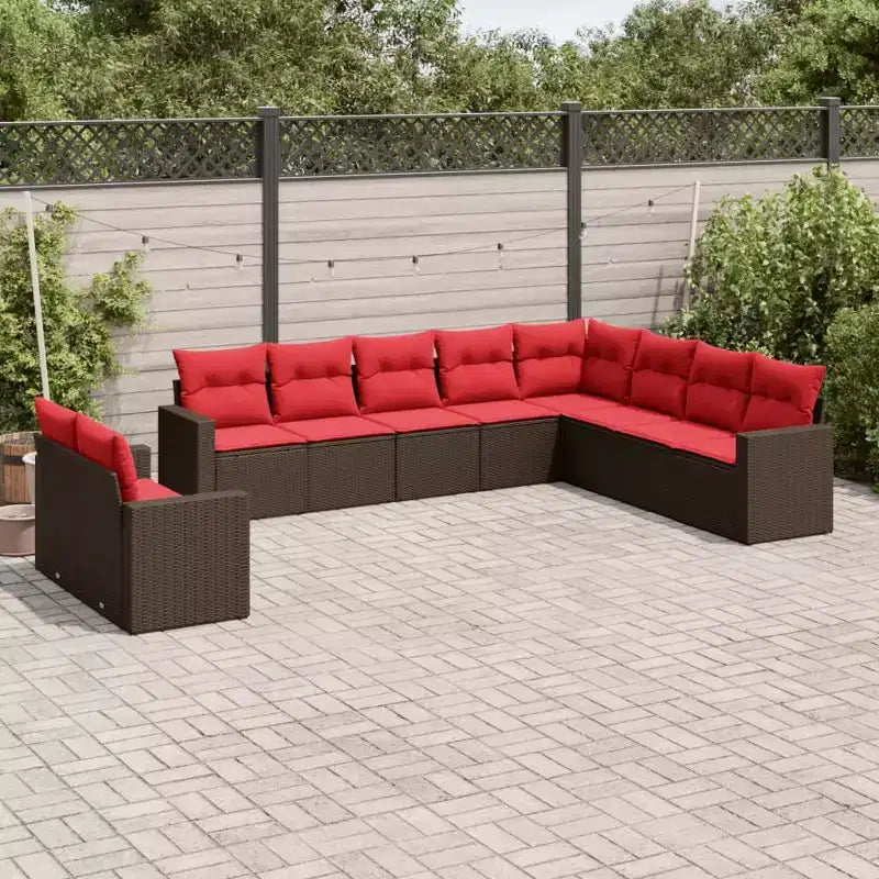 vidaXL Ensemble de canapés de jardin et rotin PE Grande modularité