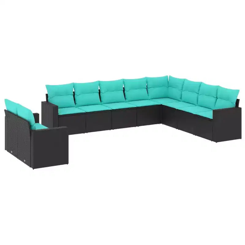 vidaXL Garden Sofa Set and PE rattan Large Modular
