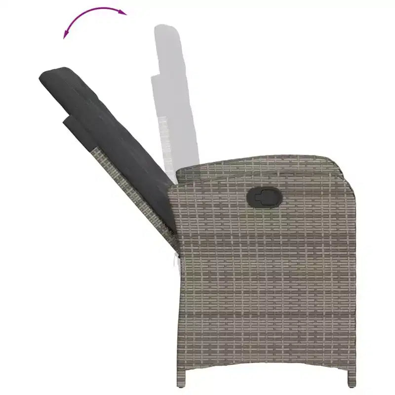 vidaXL Salon de jardin avec coussins - Résine tressée