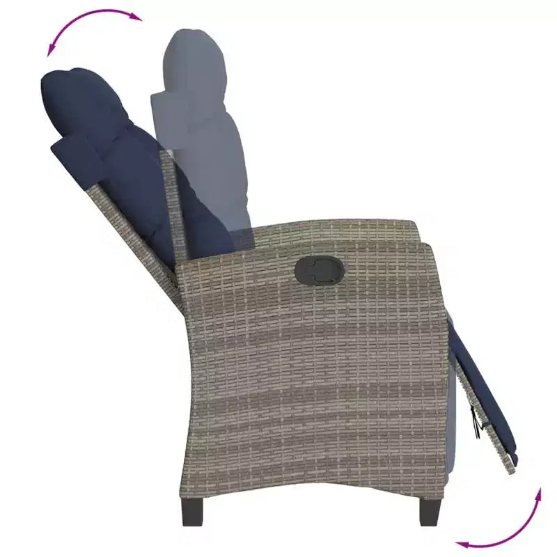vidaXL Salon de jardin en résine tressée 80 x 80 cm pour la table