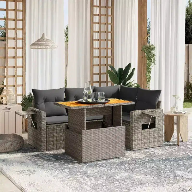 vidaXL Ensemble de canapés de jardin modulaires avec coussins en différentes couleurs