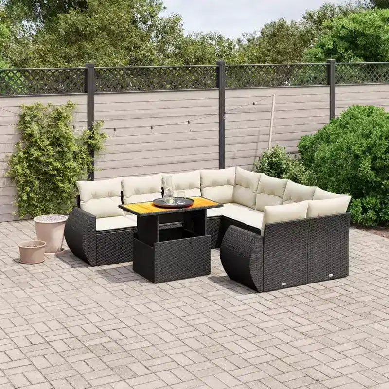 Ensemble de canapés de jardin modulaires vidaXL avec coussins