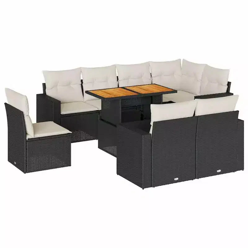 vidaXL Outdoor Sofa Set with Cushions in Different Colors