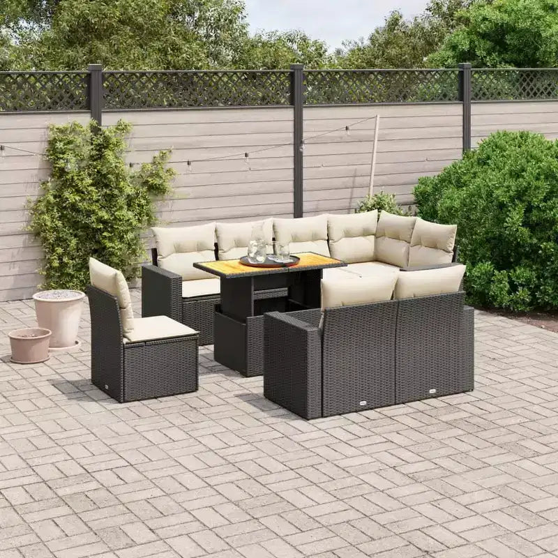 vidaXL Salon de jardin avec coussins de différentes couleurs