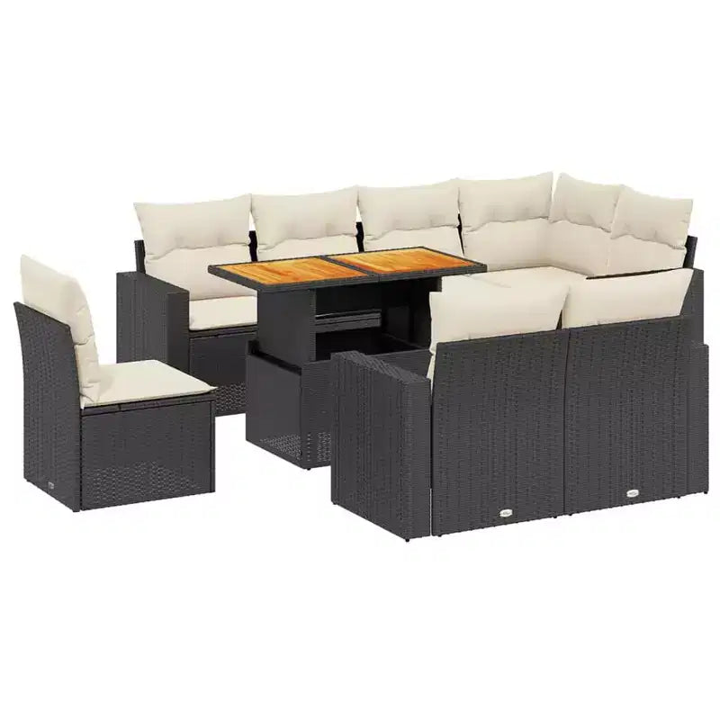 vidaXL Salon de jardin avec coussins de différentes couleurs