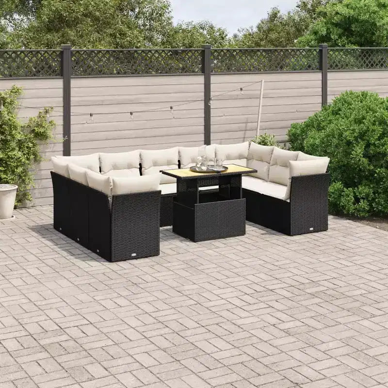 vidaXL Salon de jardin contemporain avec coussins, diverses couleurs