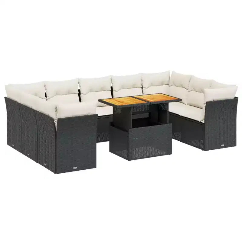 vidaXL Salon de jardin contemporain avec coussins, diverses couleurs