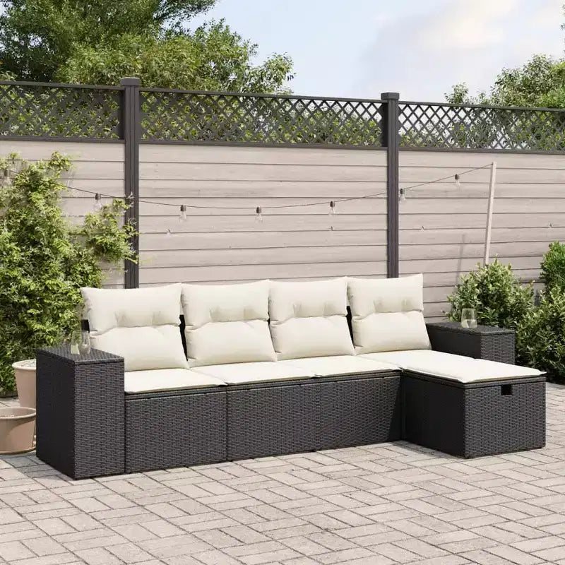 vidaXL Salon de jardin modulable et flexible avec coussins pour l'extérieur