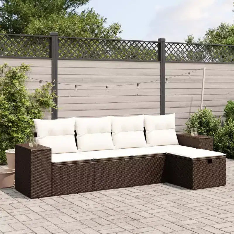 vidaXL Salon de jardin modulable et flexible avec coussins pour l'extérieur