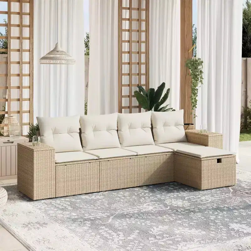 vidaXL Salon de jardin modulable et flexible avec coussins pour l'extérieur