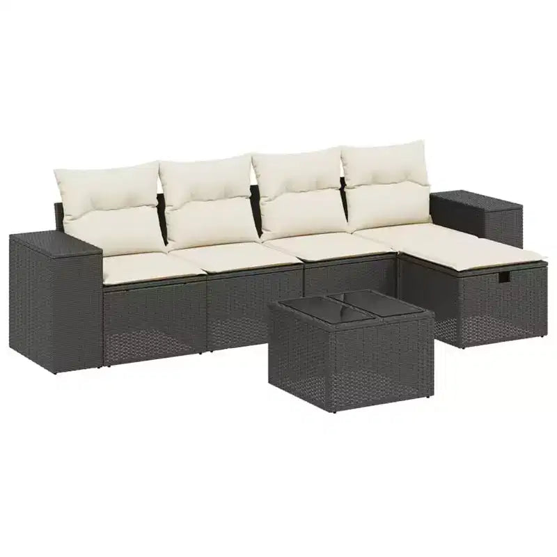 vidaXL Flexible Modular Patio Sofa Set with Cushions for Outdoor Use