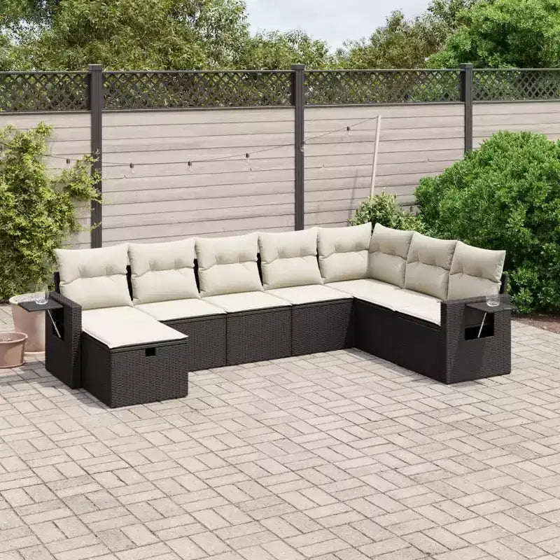 vidaXL Ensemble de canapés de jardin avec rangement - Élégant en rotin synthétique
