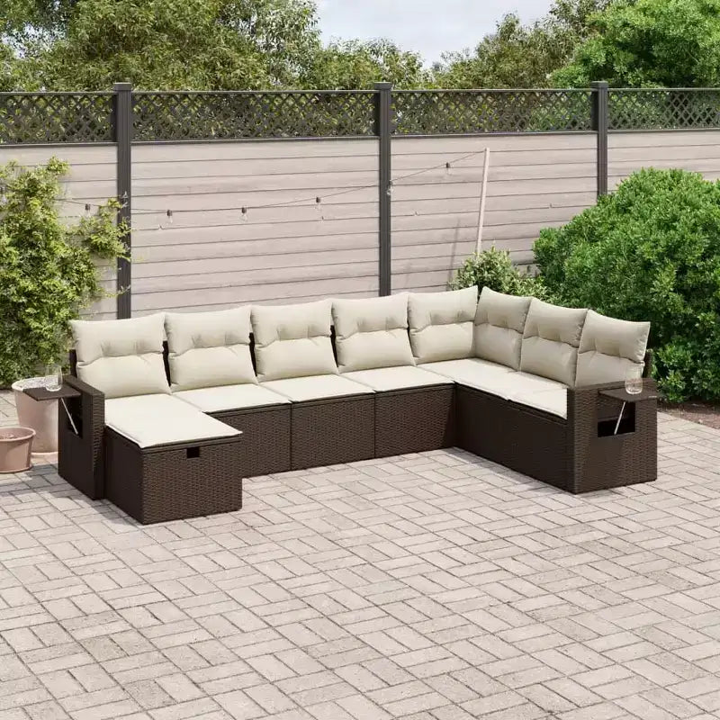 vidaXL Ensemble de canapés de jardin avec rangement - Élégant en rotin synthétique