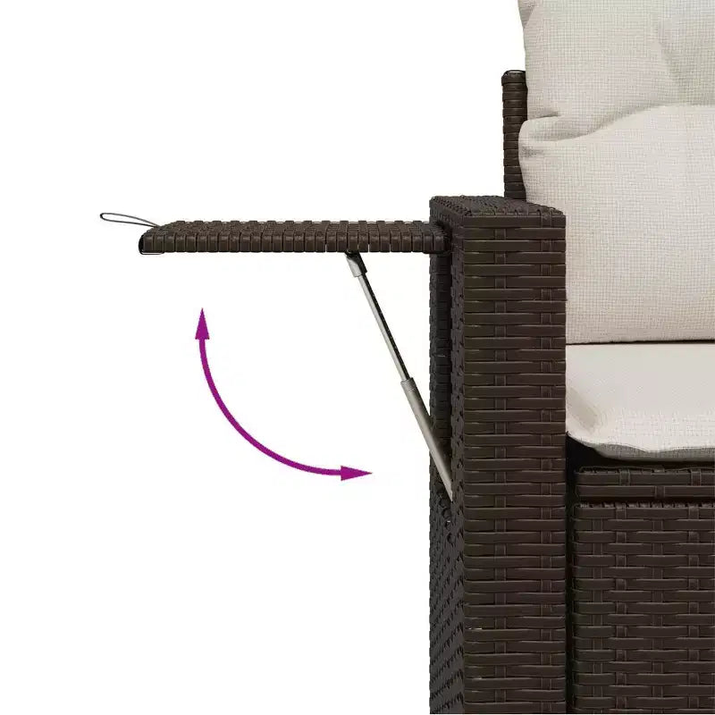 vidaXL Ensemble de canapés de jardin avec rangement - Élégant en rotin synthétique