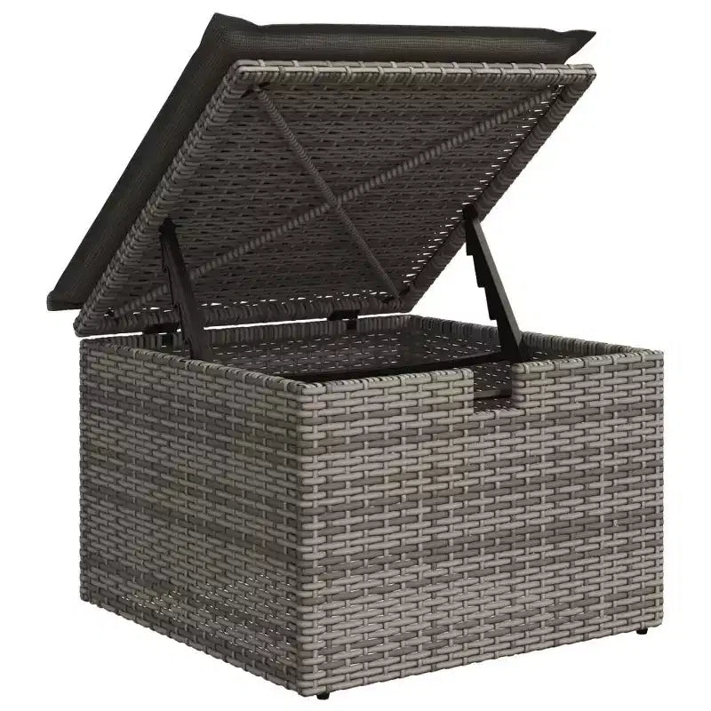 vidaXL Ensemble de canapés de jardin avec rangement - Élégant en rotin synthétique