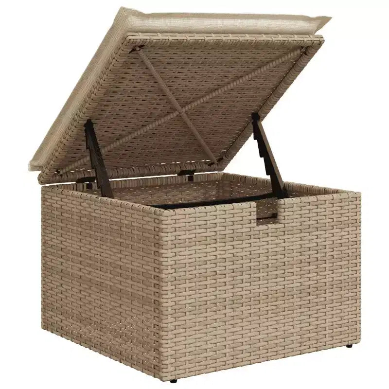vidaXL Ensemble de canapés de jardin avec rangement - Élégant en rotin synthétique