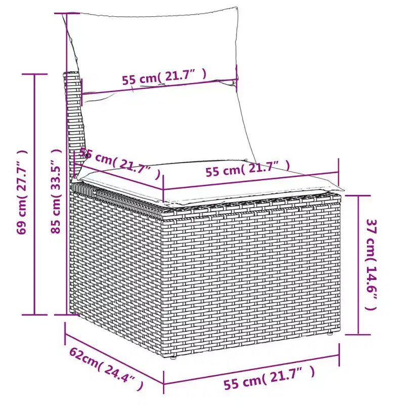 vidaXL Ensemble de canapés de jardin avec rangement - Élégant en rotin synthétique