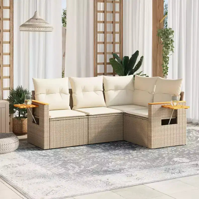 vidaXL Salon de jardin avec coussins de diverses couleurs