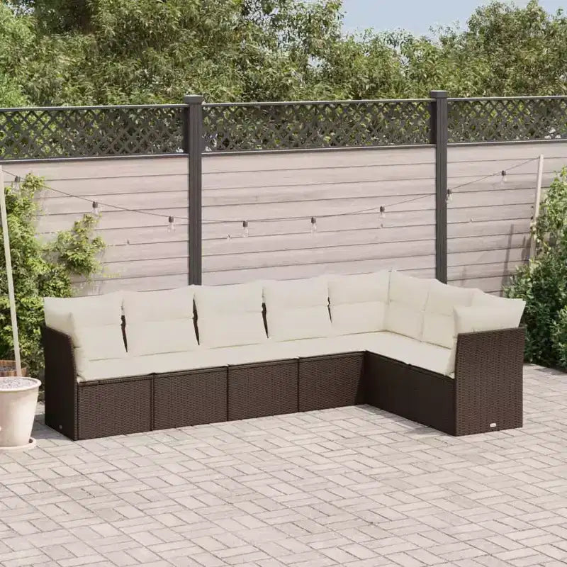 vidaXL Salon de jardin en résine tressée, acier revêtu par poudre, polyester