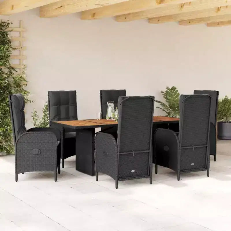 vidaXL Ensemble de salle à manger d'extérieur avec coussins