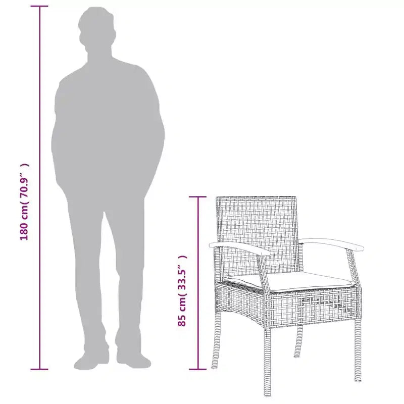 vidaXL Salon de jardin avec coussins - Résine tressée