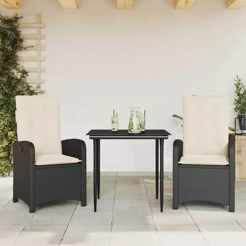 vidaXL Salon de jardin élégant en résine tressée avec coussins