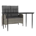 vidaXL Chic 2 Piece Outdoor Dining Set with Cushions