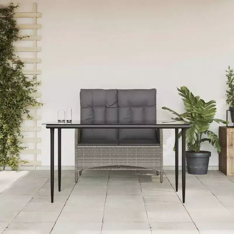 vidaXL Salon de jardin chic 2 places avec coussins
