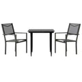 vidaXL Patio Dining Set Outdoor Table and Chair Steel and Textilene