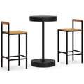vidaXL Patio Bar Set Bar Stool Bistro Table Poly Rattan and Solid Wood Acacia