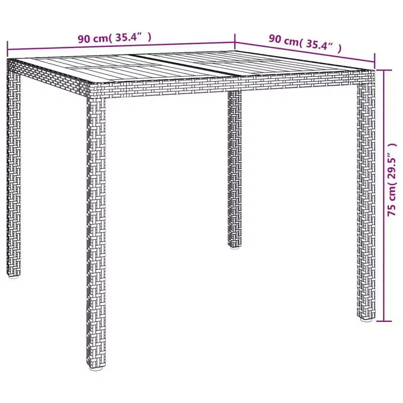 vidaXL Ensemble repas de jardin avec coussins Fauteuil de dîner extérieur Résine tressée