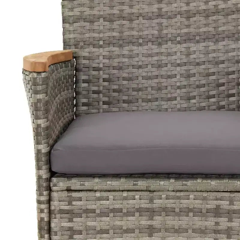 vidaXL Ensemble repas de jardin avec coussins Fauteuil de dîner extérieur Résine tressée