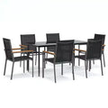 vidaXL Patio Dining Set Textilene and Steel