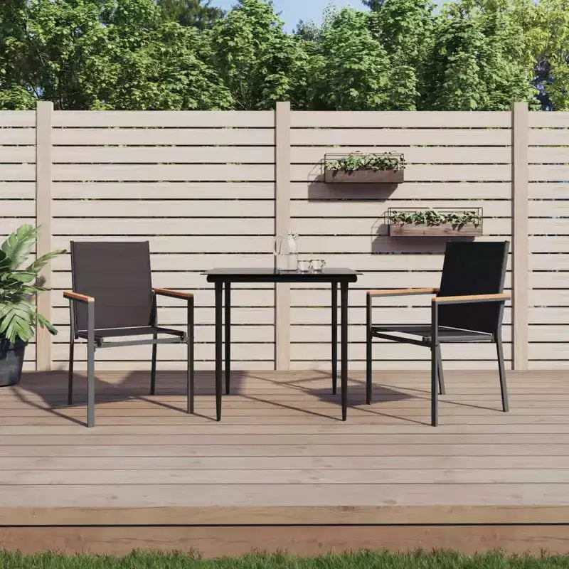 vidaXL Ensemble repas de jardin en textilène et acier