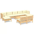 vidaXL Salon de jardin avec coussins