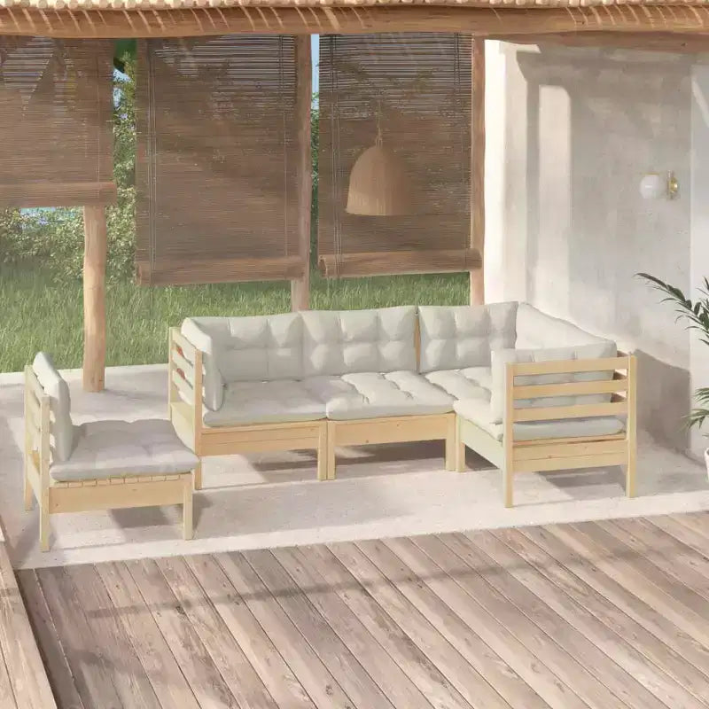 vidaXL Ensemble de jardin en pin naturel