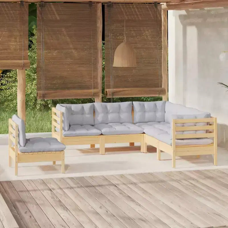 vidaXL Ensemble de jardin en pin naturel